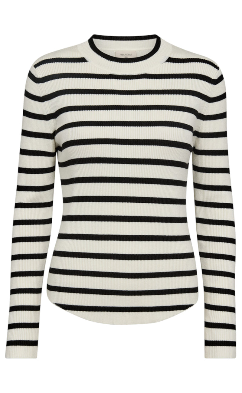 Freequent Pullover - Mandy - Tofu W. Black