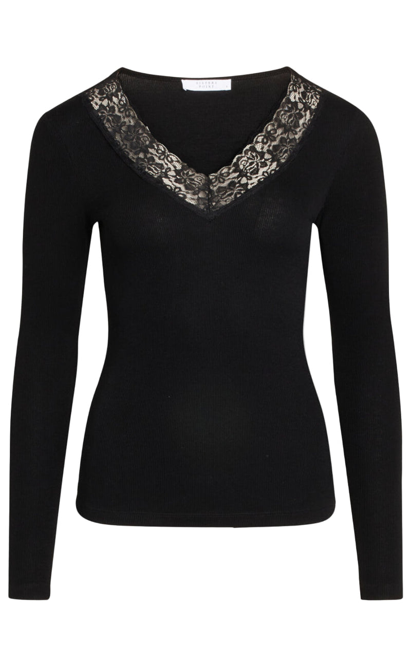 Sisters Point Bluse - Pansy-LS - Black