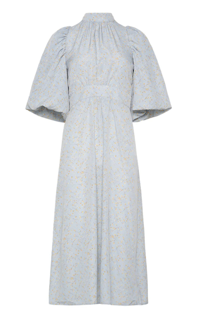 Noella Kjole - Paris Long - Blue Flower