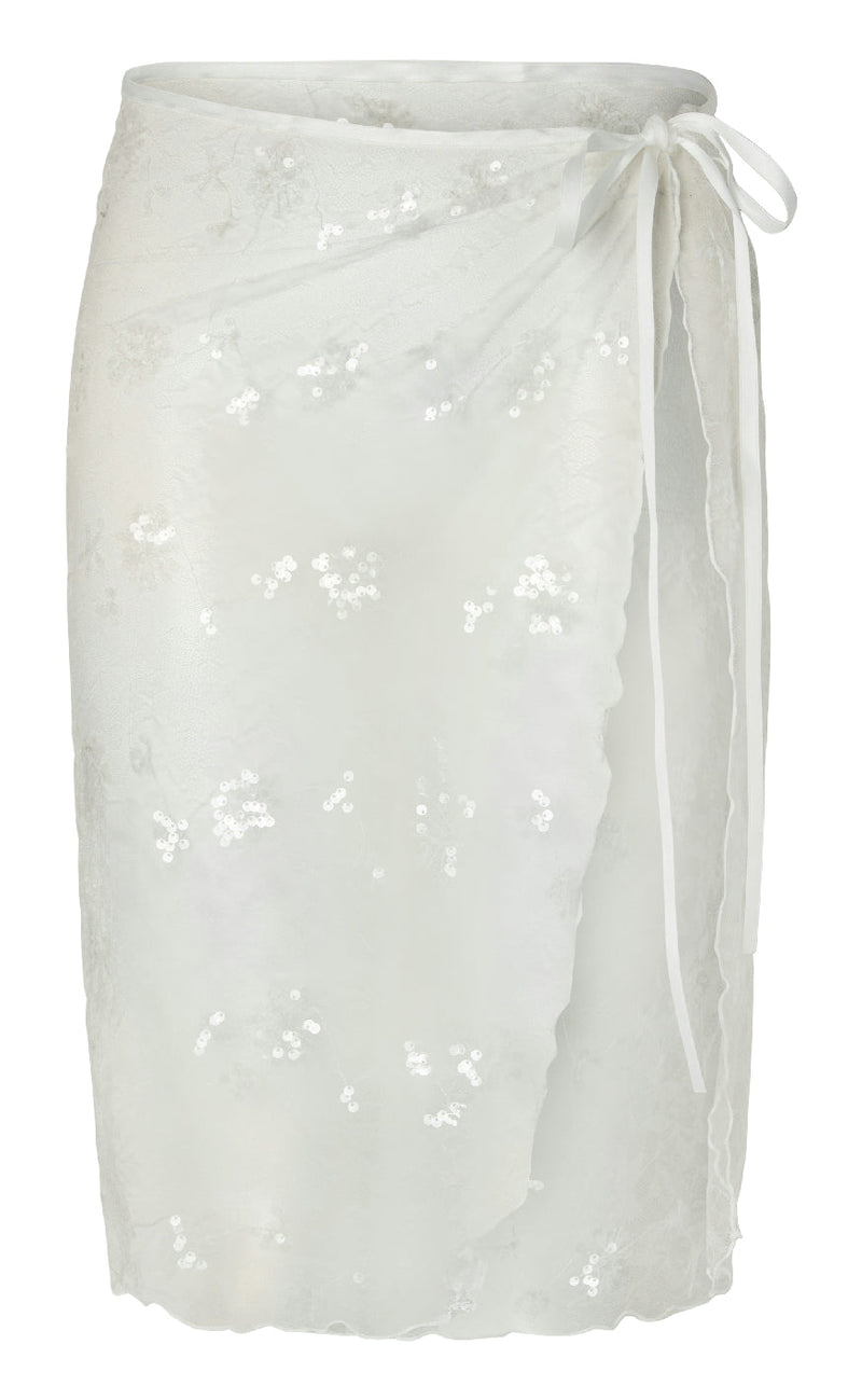 Pieces Skjørt - Natasja - Bright White