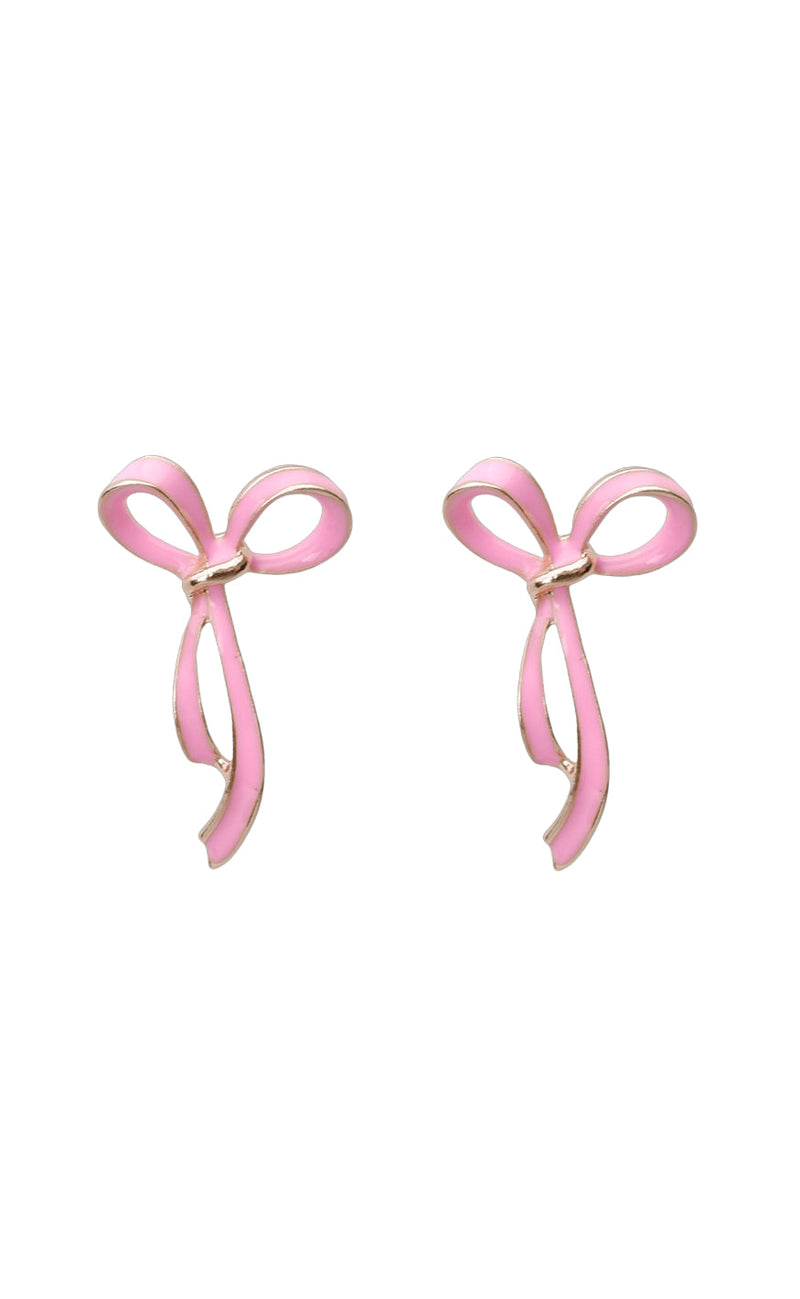 Black Colour Øreringer - Elise - Pink