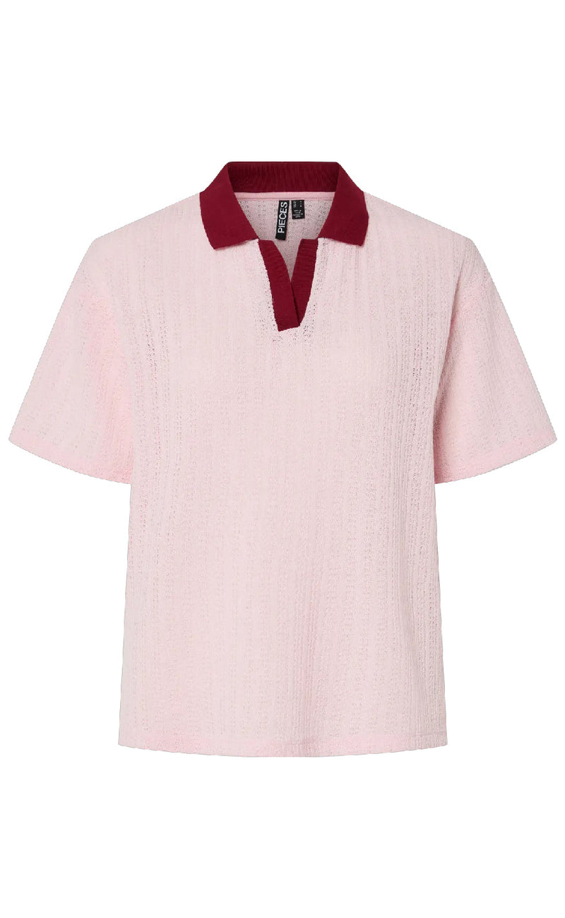 PIECES Bluse - Alysia - Pink Tulle/Rhubarb