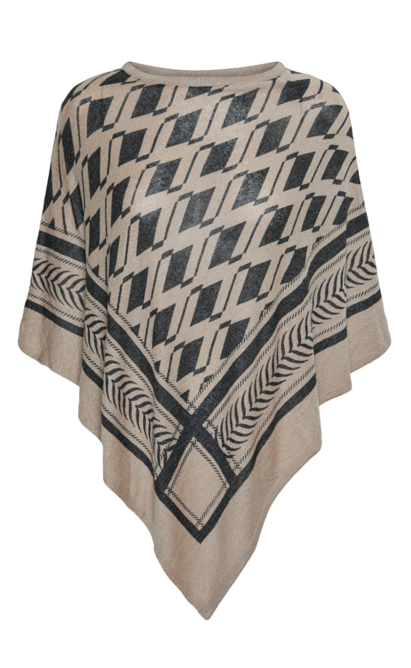 Pieces Poncho - Novis - Silver Mink