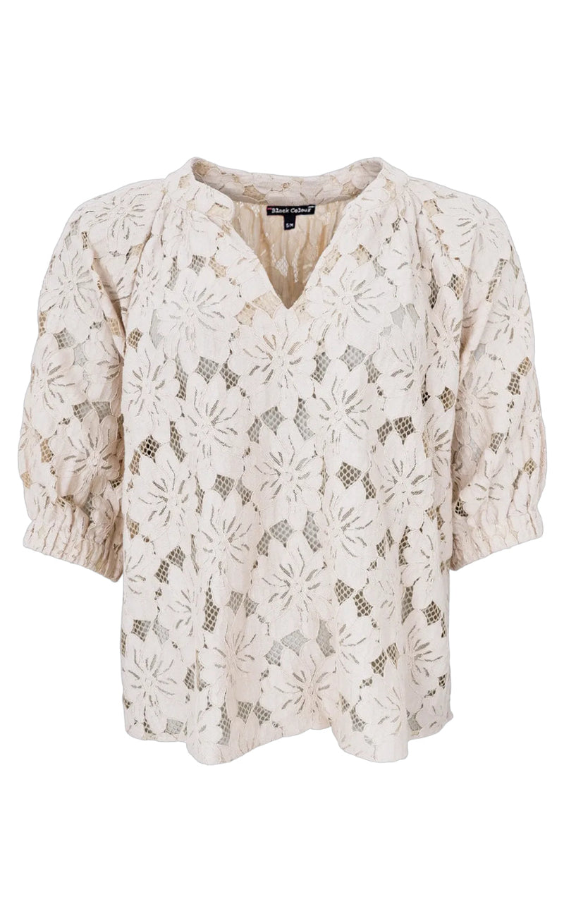 Black Colour Bluse - Nelly Flower - Champange