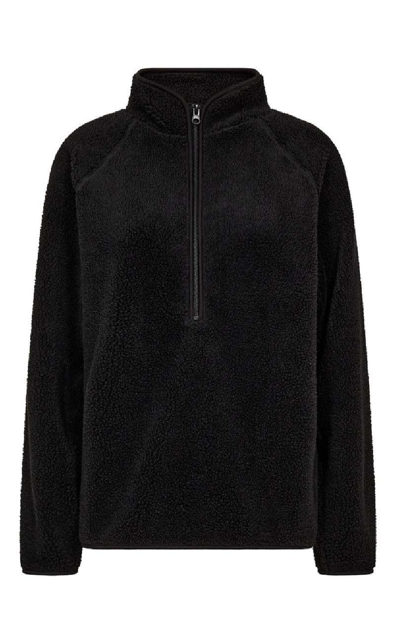 Freequent Pullover - Teddy - Black