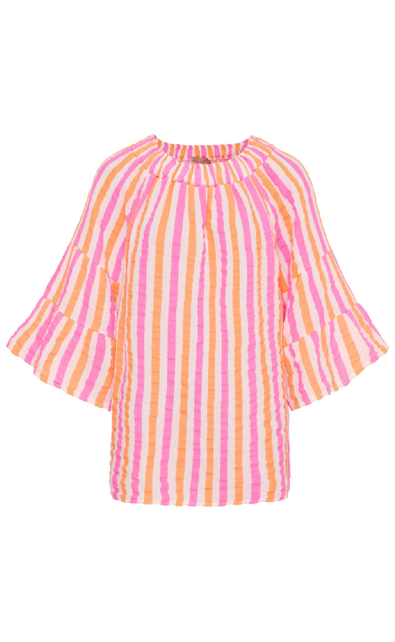 Marta Du Chateau Skjorte - Putte - Orange/Fuxia Stripe