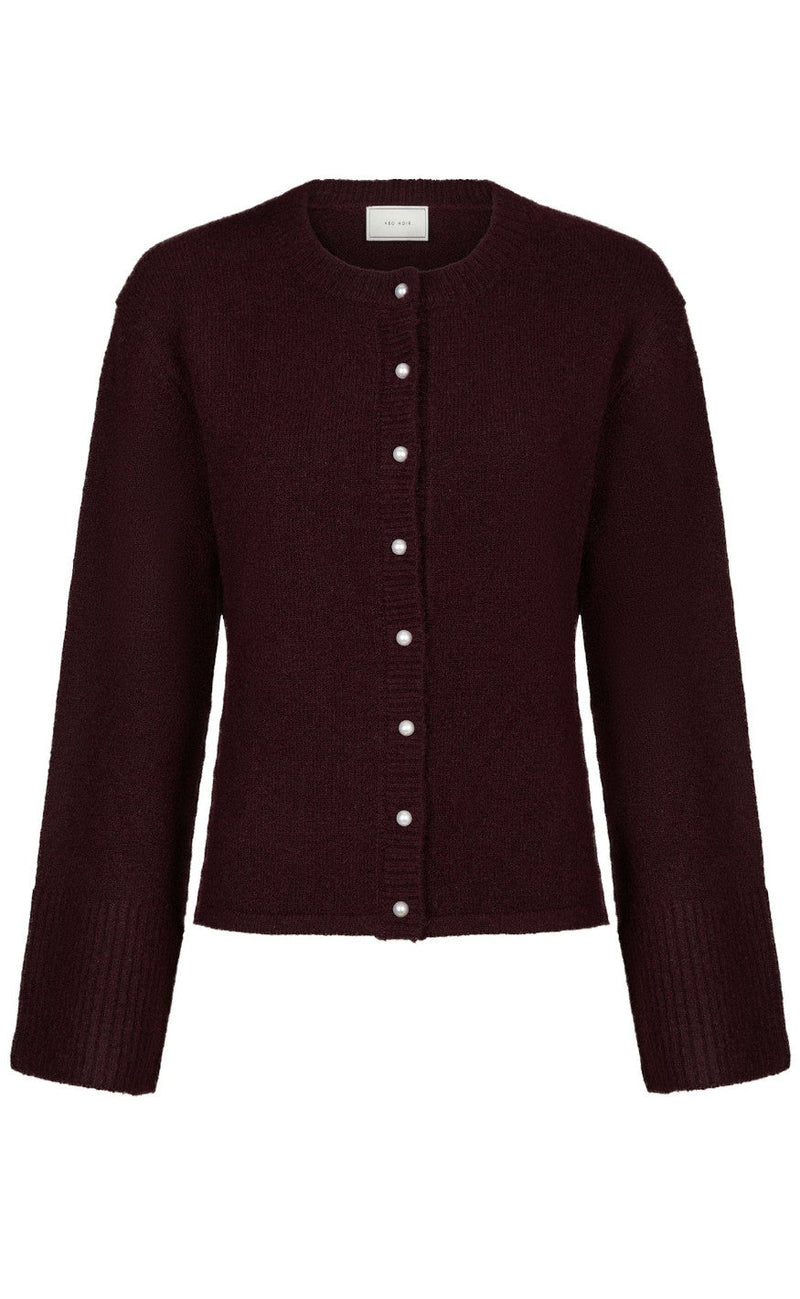 Neo Noir Cardigan - Mixie - Wine