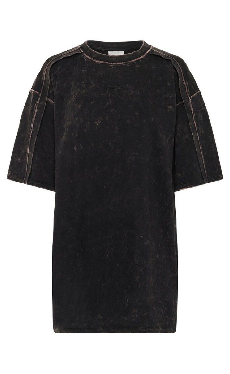 Gestuz T-shirt - Neia - Black Brown Washed