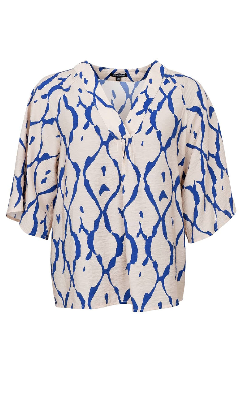 Black Colour Bluse - Chloe - Blue