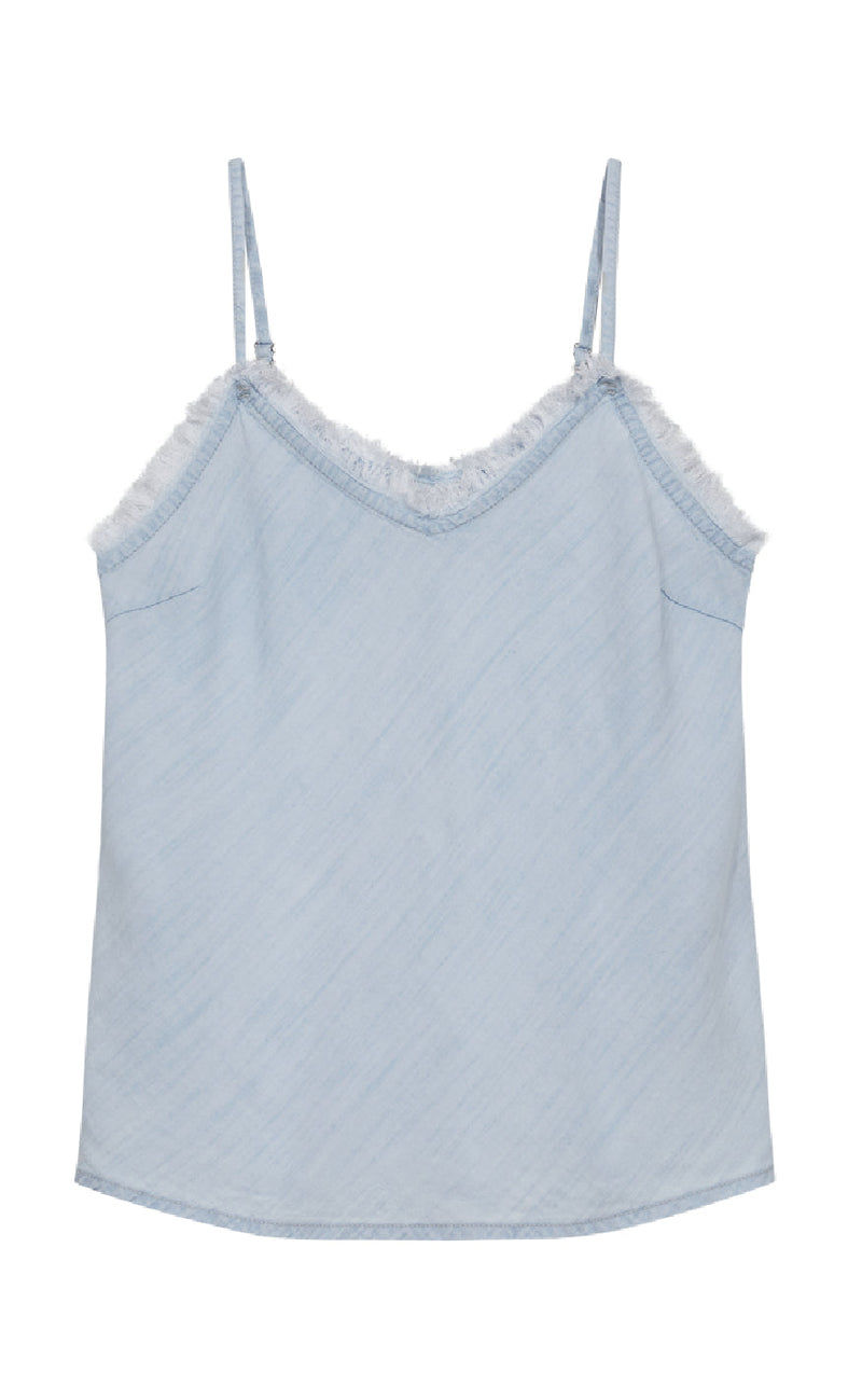 Freequent Topp - Renna - Light Blue Denim