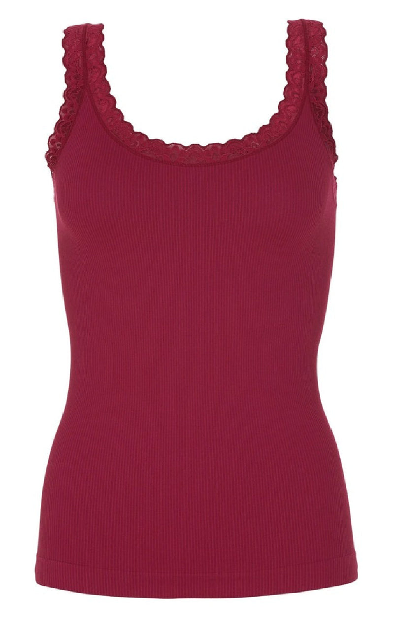Tim & Simonsen Topp - Frida Rib - Bordo