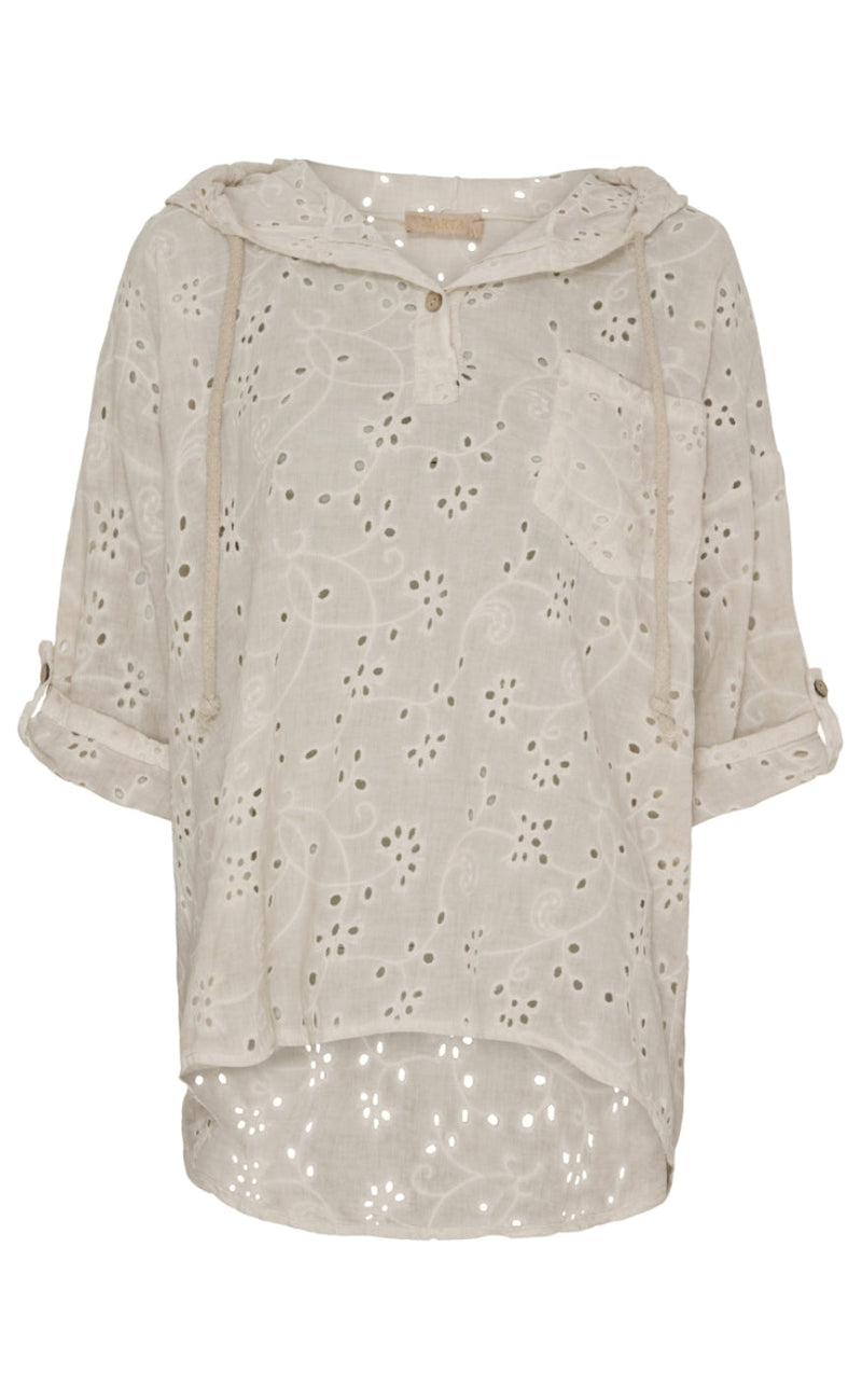 Marta Du Chateau Bluse - 55656 Romana - Beige Cold Wash