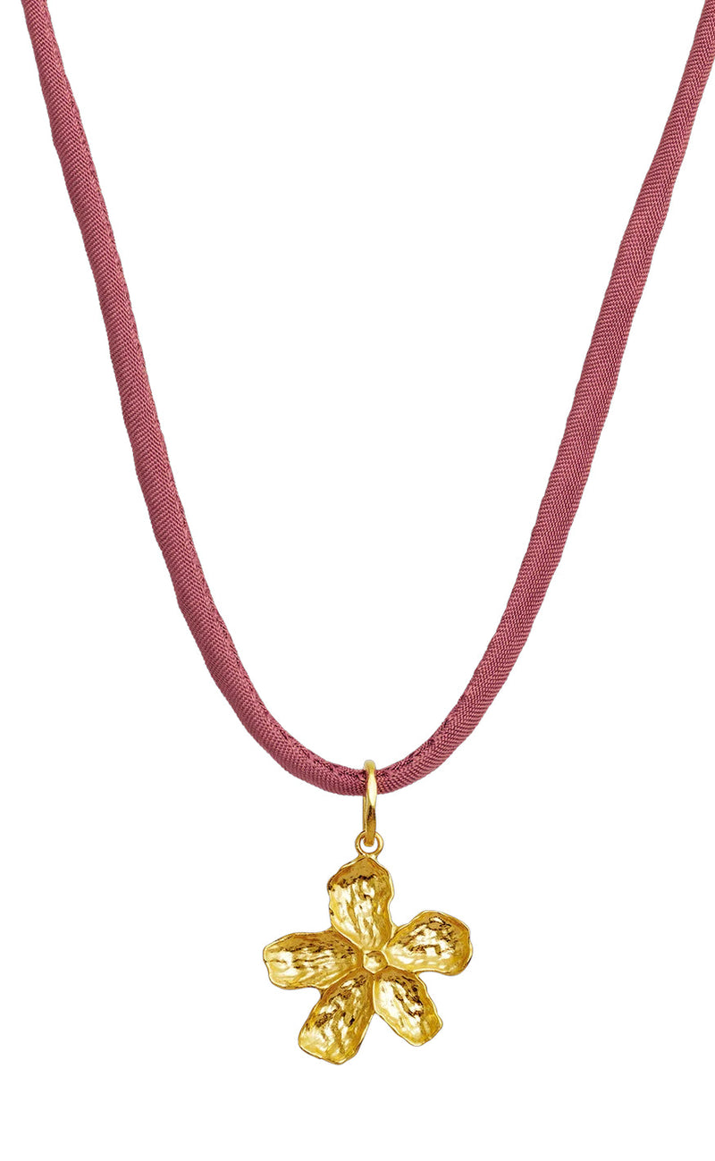 Maanesten Halskjede - Rosa - Gold Colour