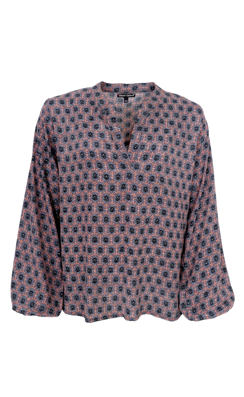 Black Colour Bluse - Luna - Rose Safire