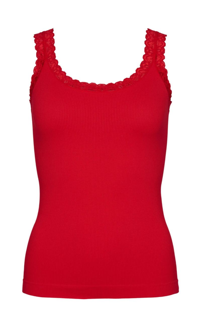 Tim & Simonsen Topp - Frida Rib - Rosso