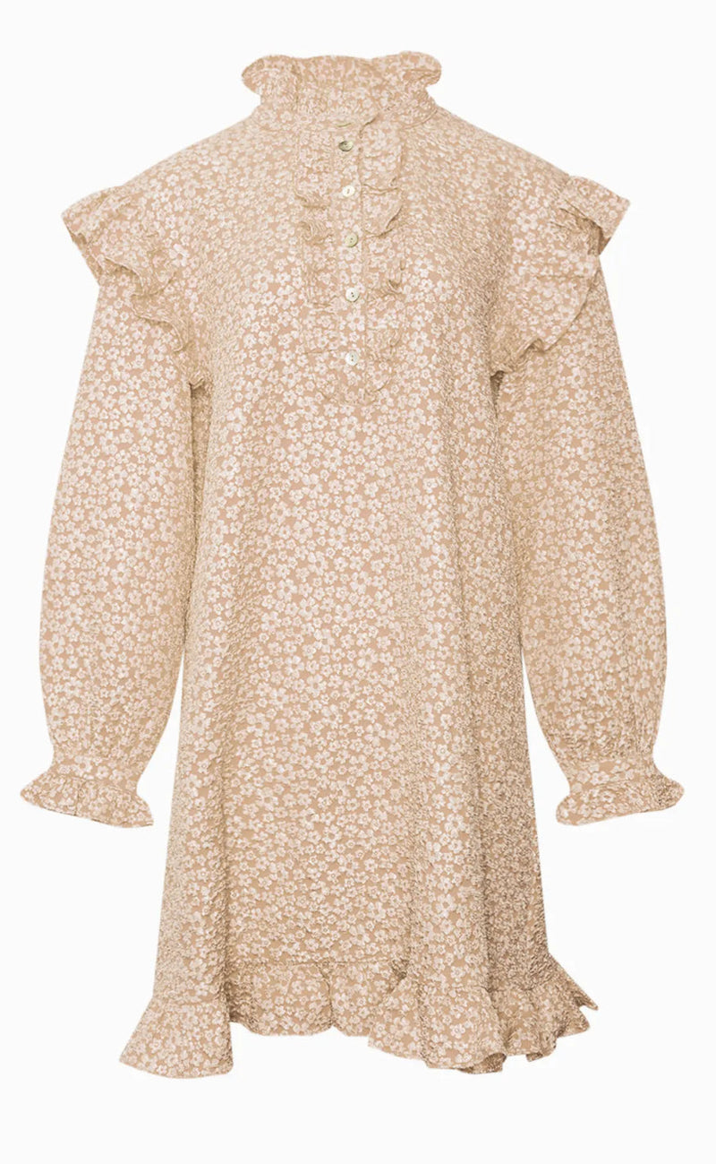 Noella Kjole - Reno Ruby Ruffle - Oyster