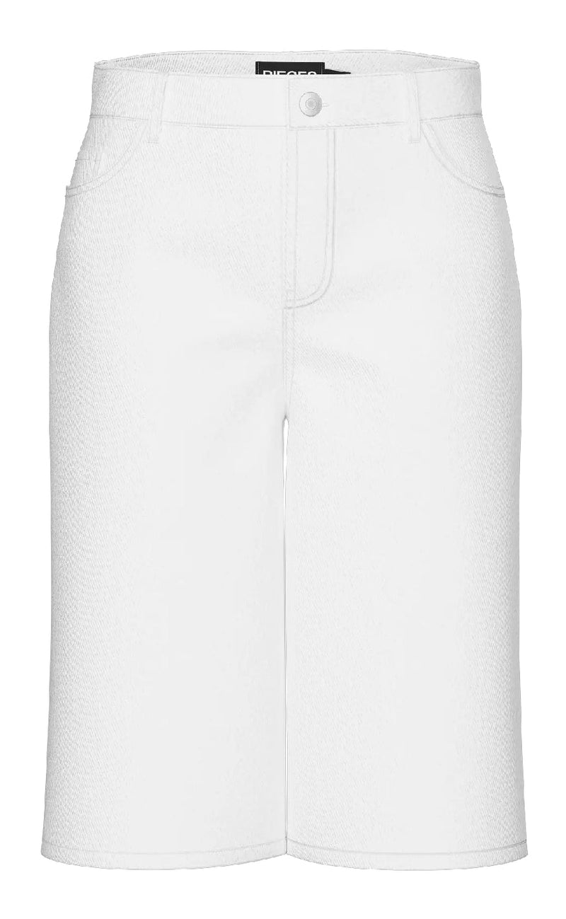 Pieces Shorts - Salume - Bright White