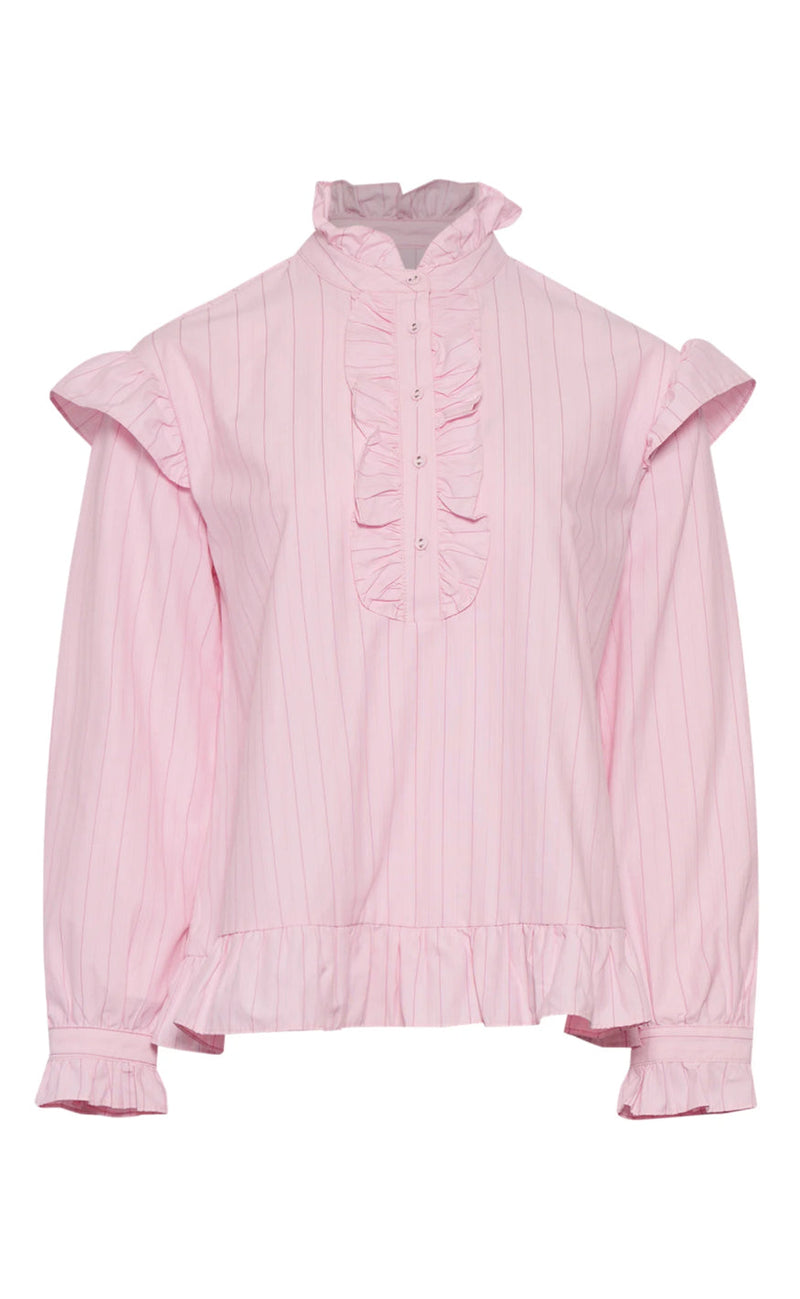 Noella Bluse - Sally - Light Pink Stripe