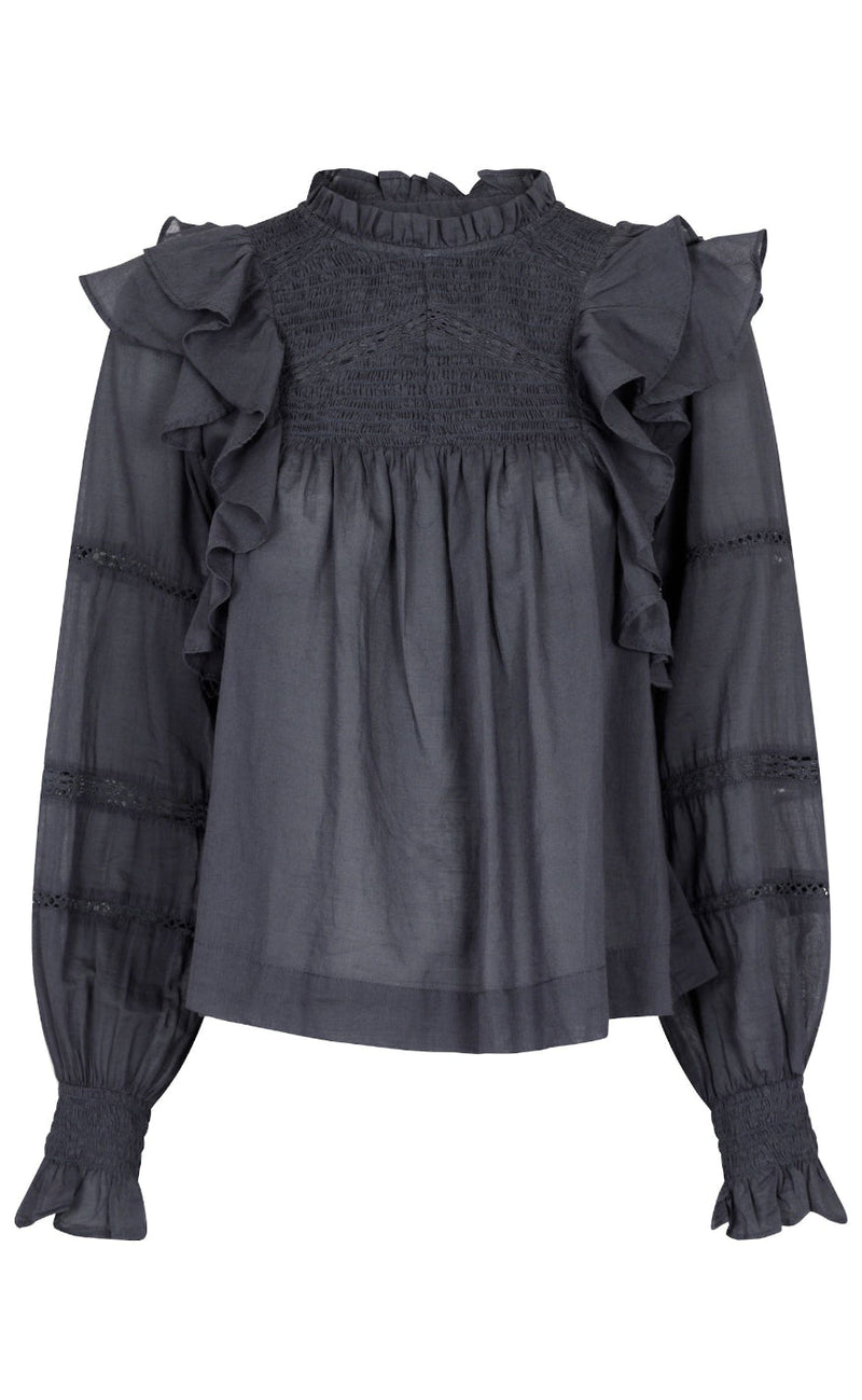 Neo Noir Bluse - Sarna - Dark Grey