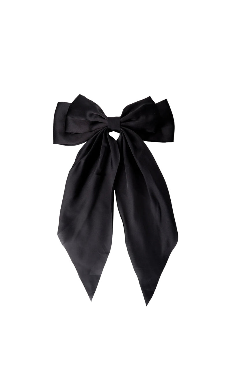 Black Colour Hårspænde - Renee Satin - Black