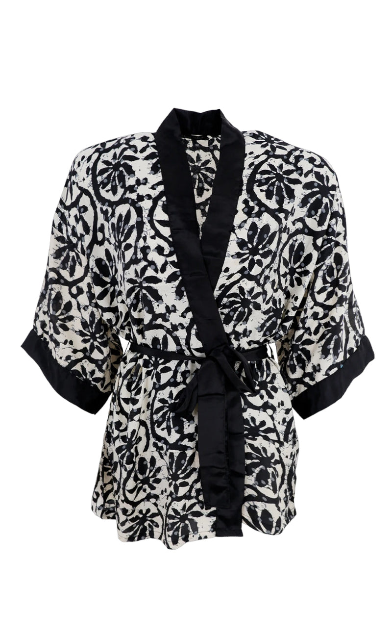 Black Colour Kimono - Luna - Black Lily