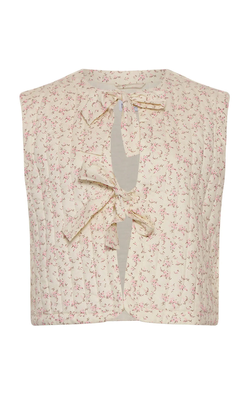 Noella Vest - Silver - Trissa Print