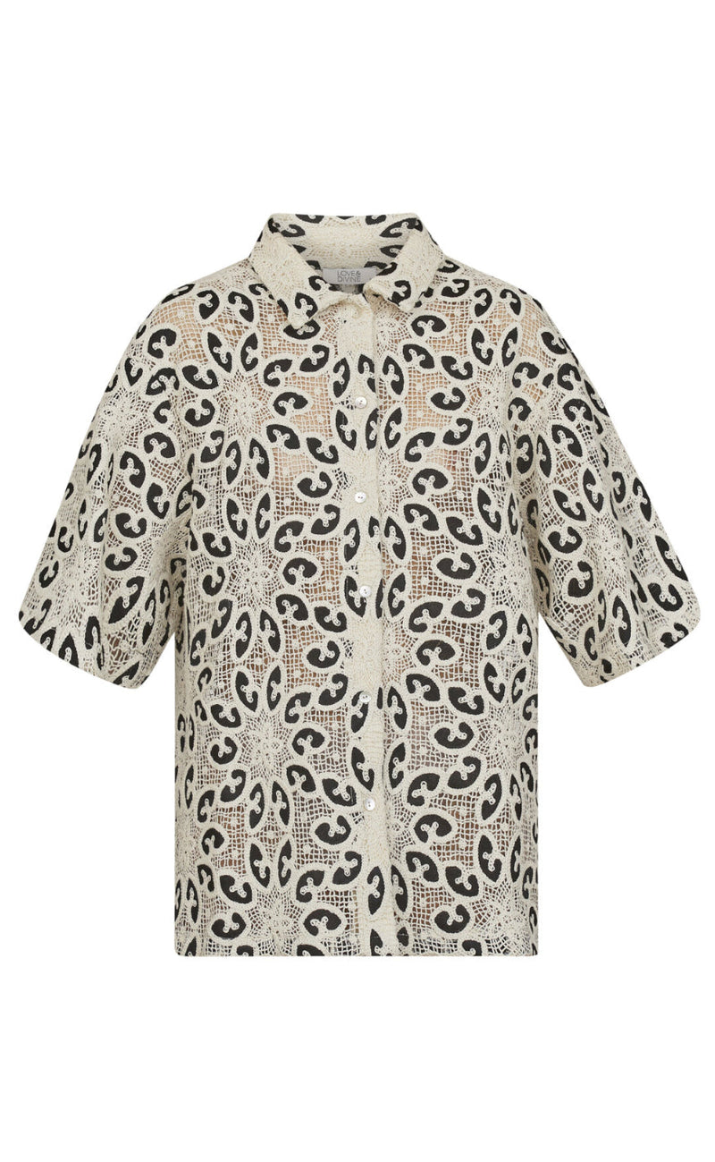 Love & Divine Skjorte - Love1092 - Cream/Black