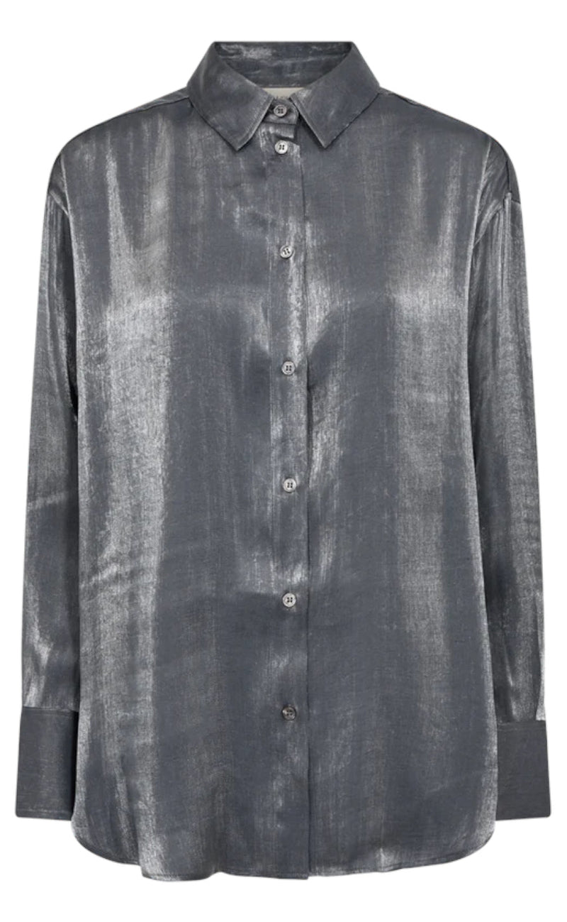 Freequent Skjorte - Naron - Gray Pinstripe