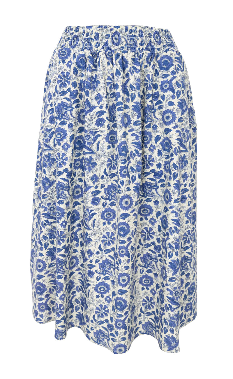 Black Colour Skjørt - Flora - Royal Blue