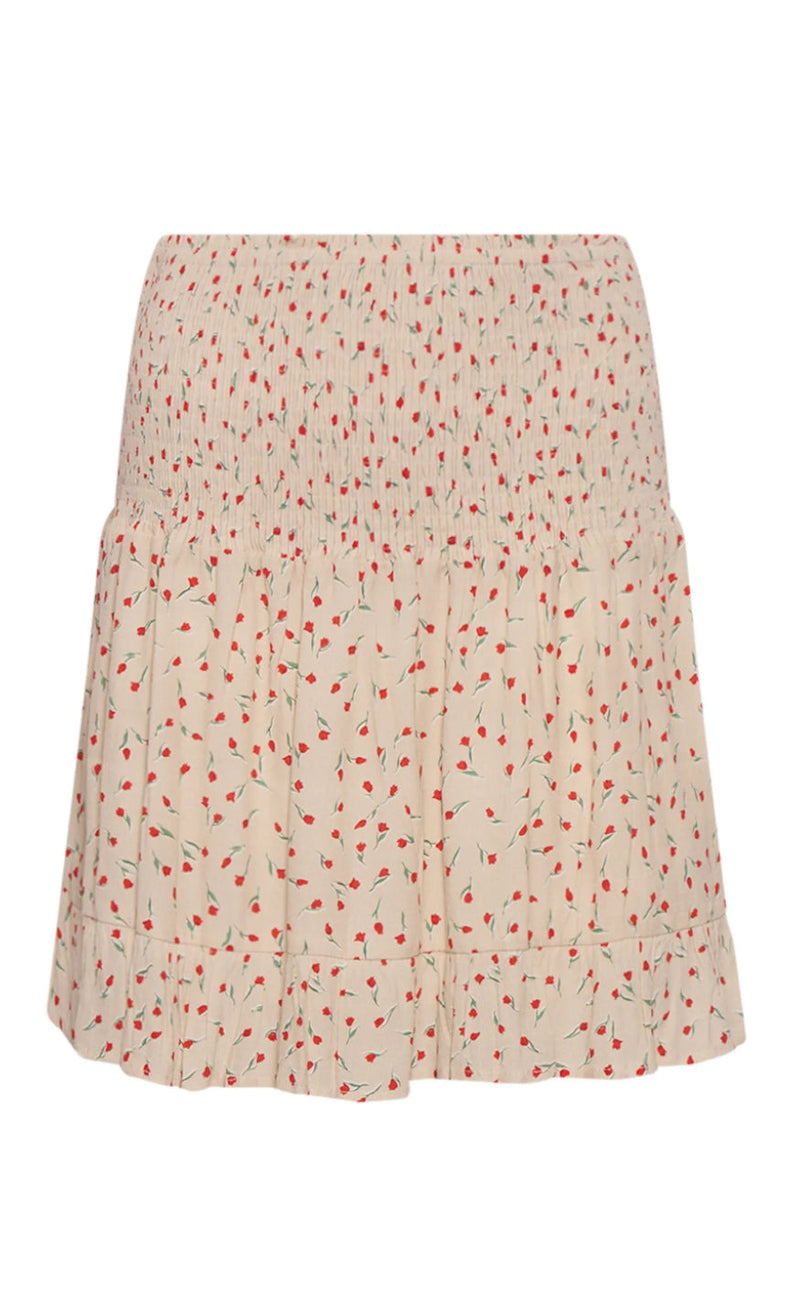 Noella Skjørt - Renata - Cream/Red Mini Flower