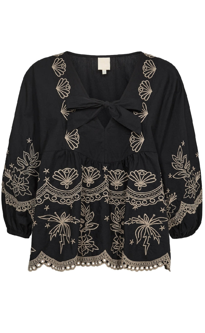 Gossia Bluse - Sofja - Black/Sand