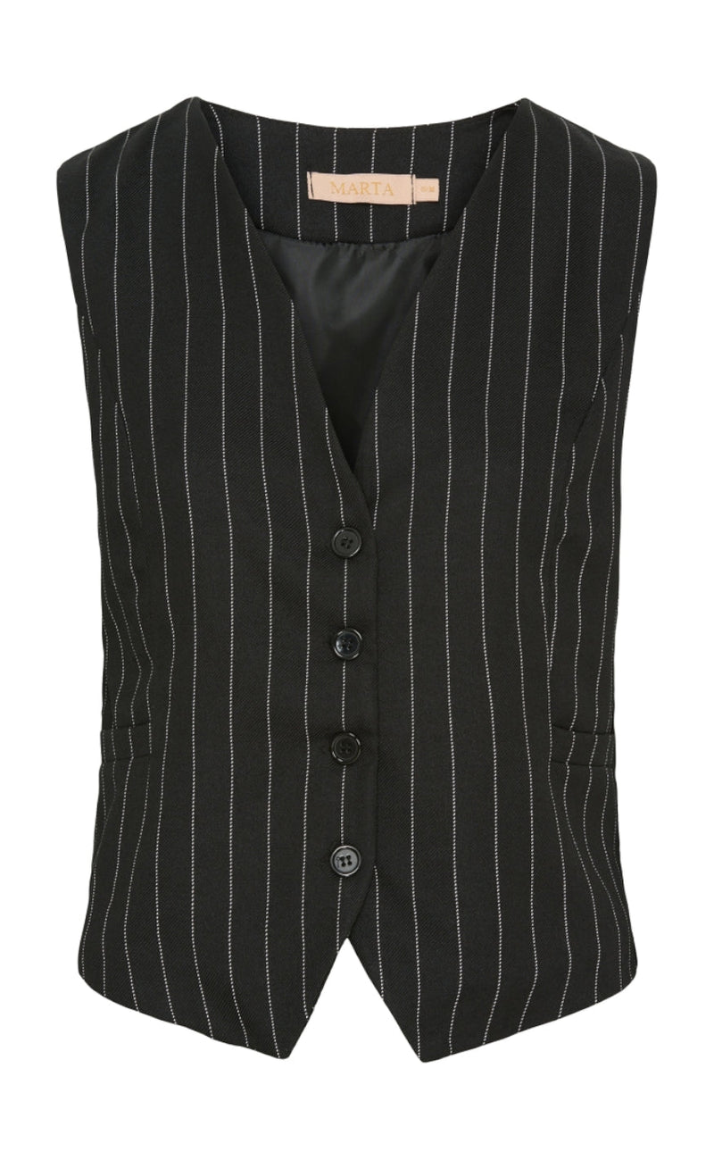 Marta Du Chateau Vest - 81093 Solveig - Black Stripe