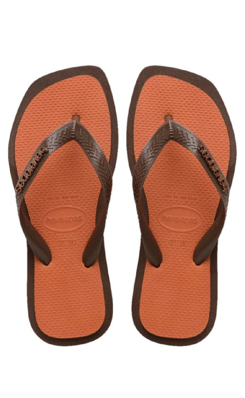 Havaianas Klipklappere - Topp Square Fusion - Dark Brown