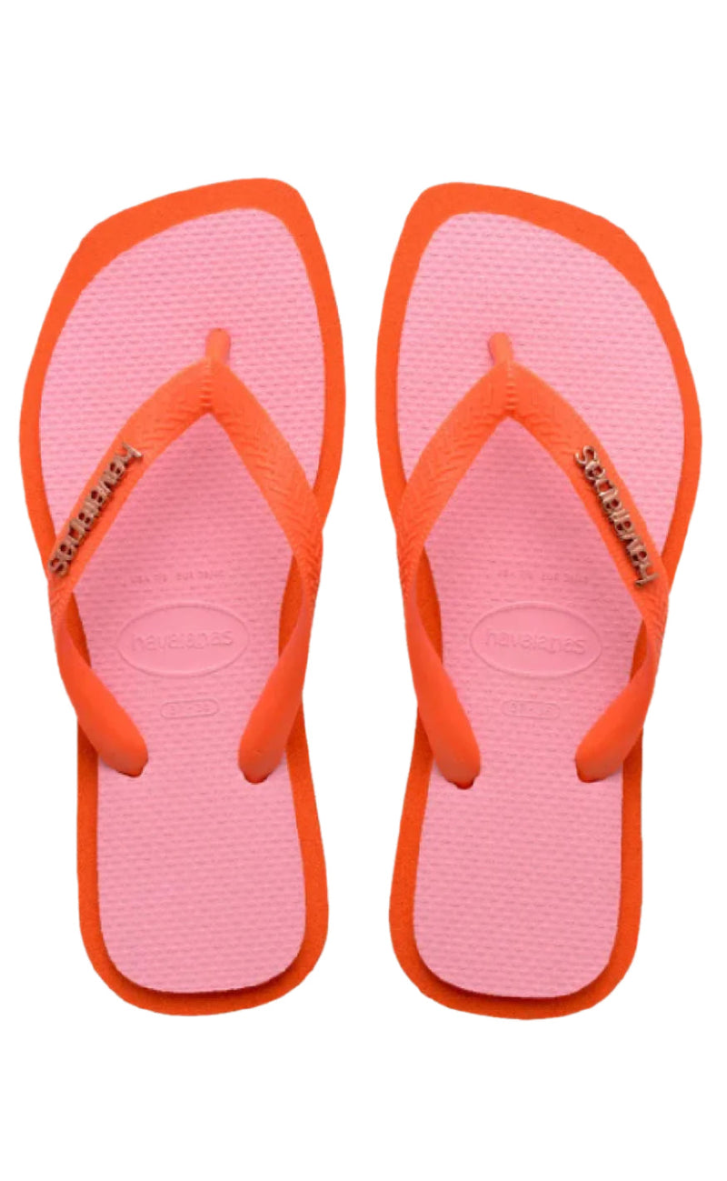 Havaianas Klipklappere - Topp Square Fusion - Sunset Orange