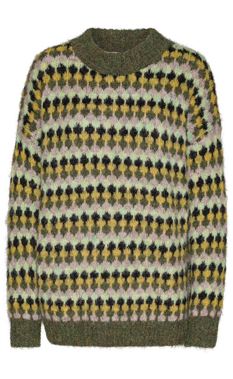 A-View Pullover - Patrisia - Green/Sand