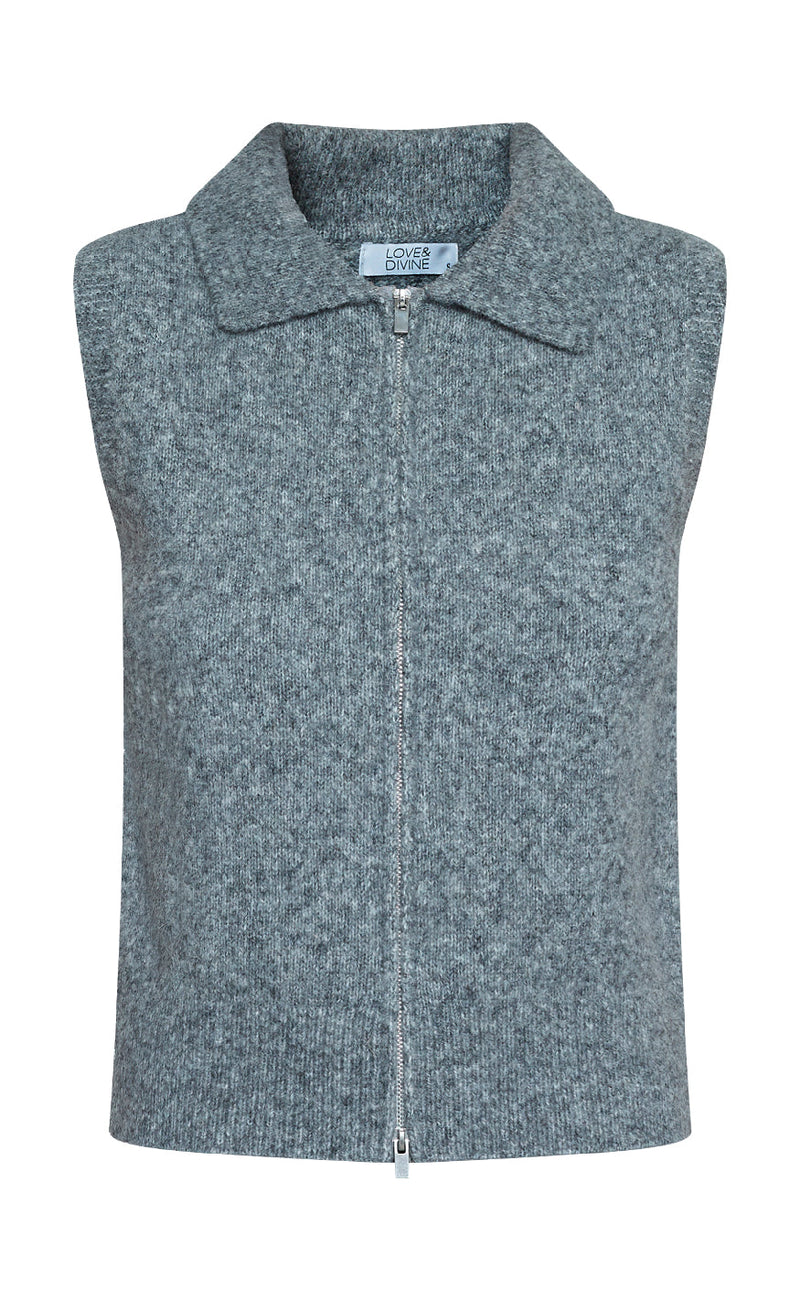 Love & Divine Vest - Love1454 - Grey Mel