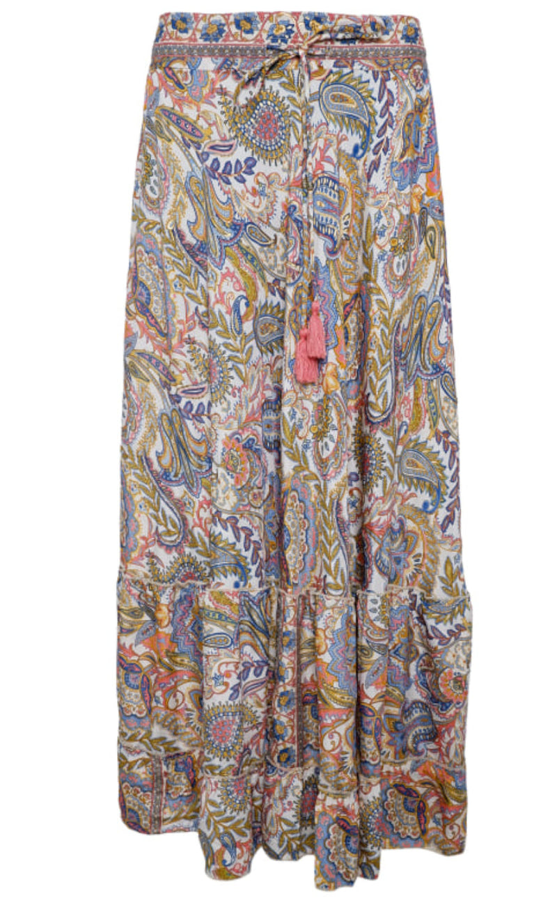 Black Colour Skjørt - Luna Maxi Frill - Summer Garden