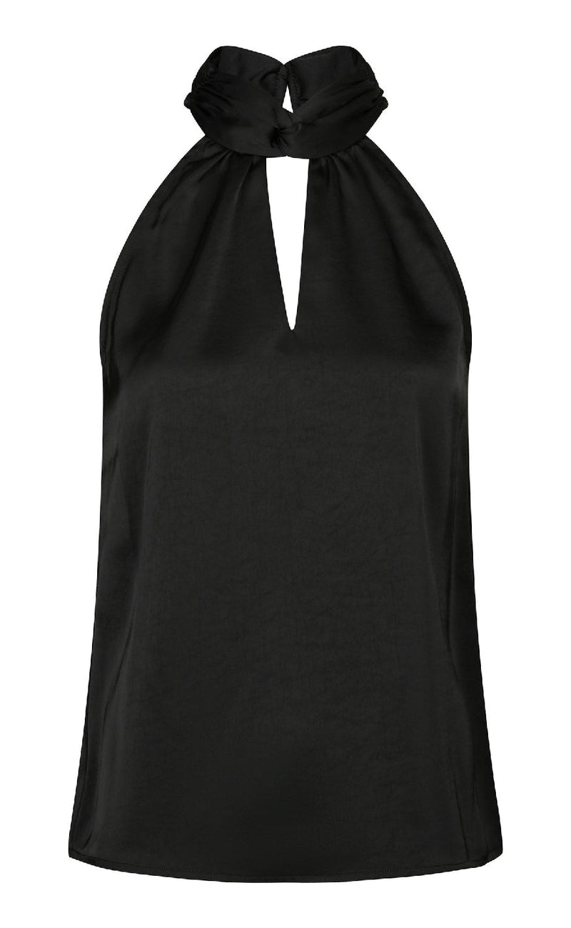 Neo Noir Topp - Svala Heavy Sateen - Black