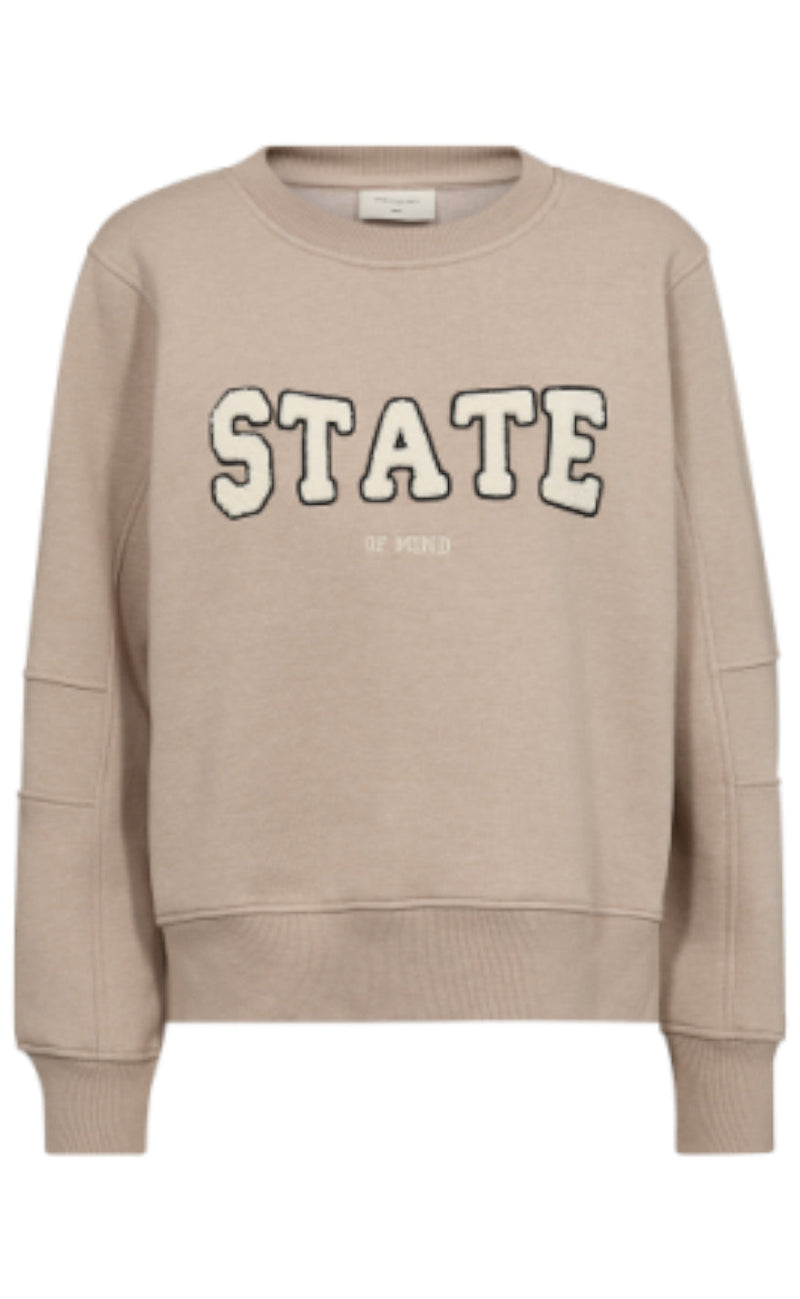 Freequent Pullover - Prosit - Simply Taupe Melange W. Tofu