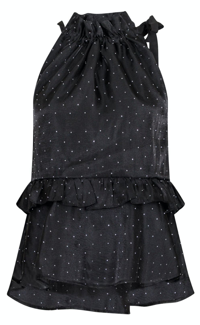 Neo Noir Topp - Margy Bedazzled Topp - Black