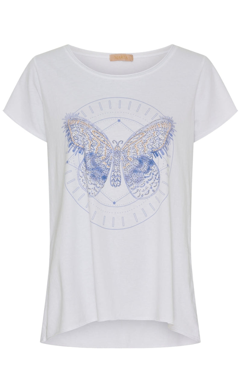Marta Du Chateau T-shirt - 1535 Marie - Blue Butterfly
