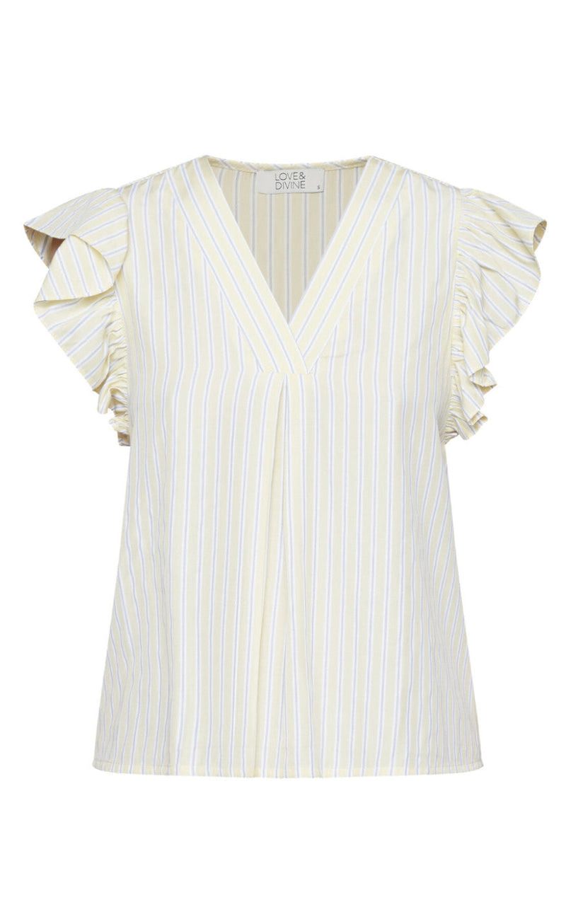 Love & Divine Topp - Love1382 - Banana/Stripe
