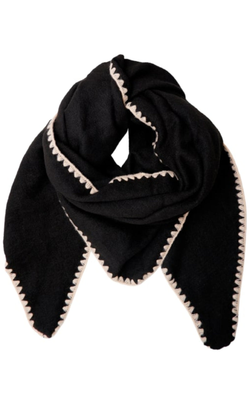 Black Colour HalsSkjerf - Ida - Black