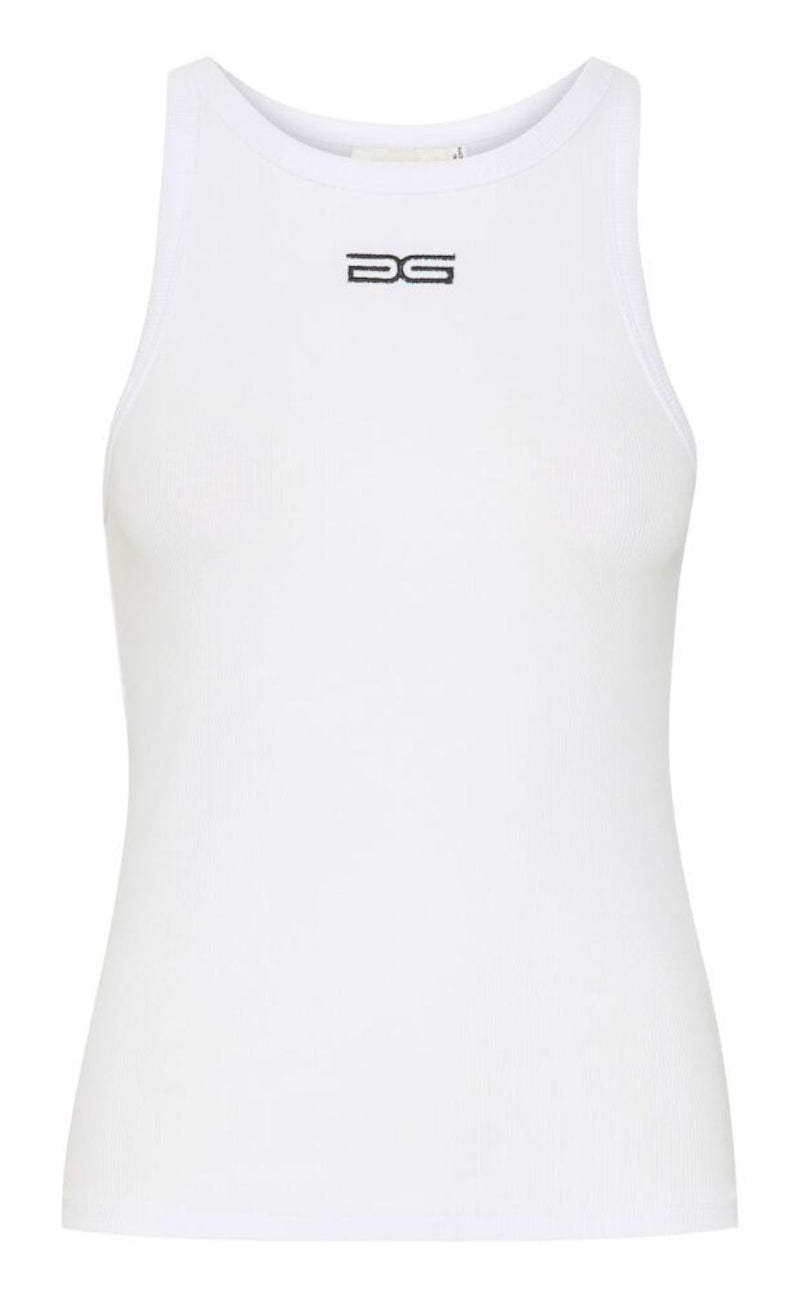 Gestuz Topp - Drew Logo - Bright White