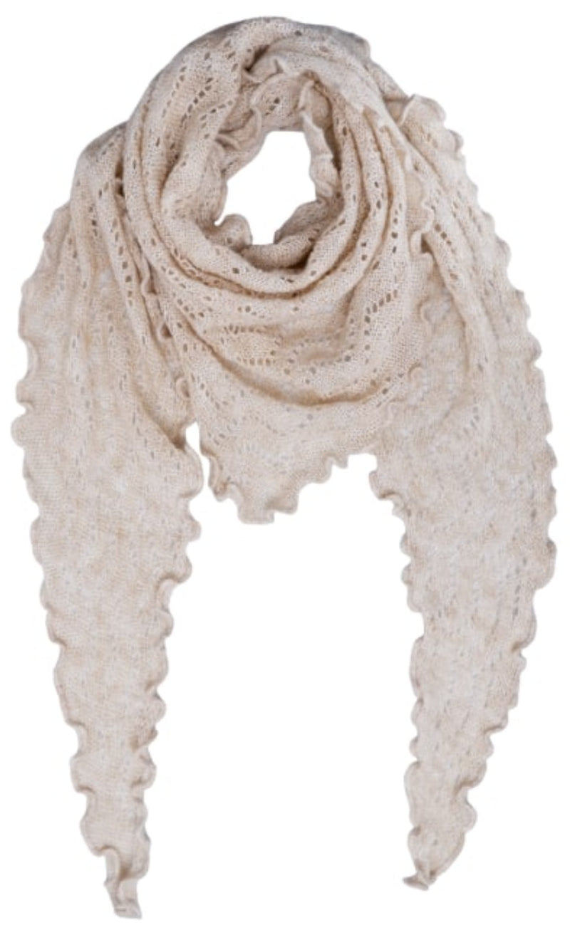Black Colour Scarf - Knitted - Natural