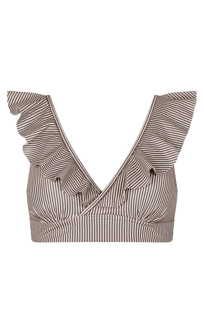 Unica Copenhagen Bikinitopp / Topp - Marianna - Brown Stripes