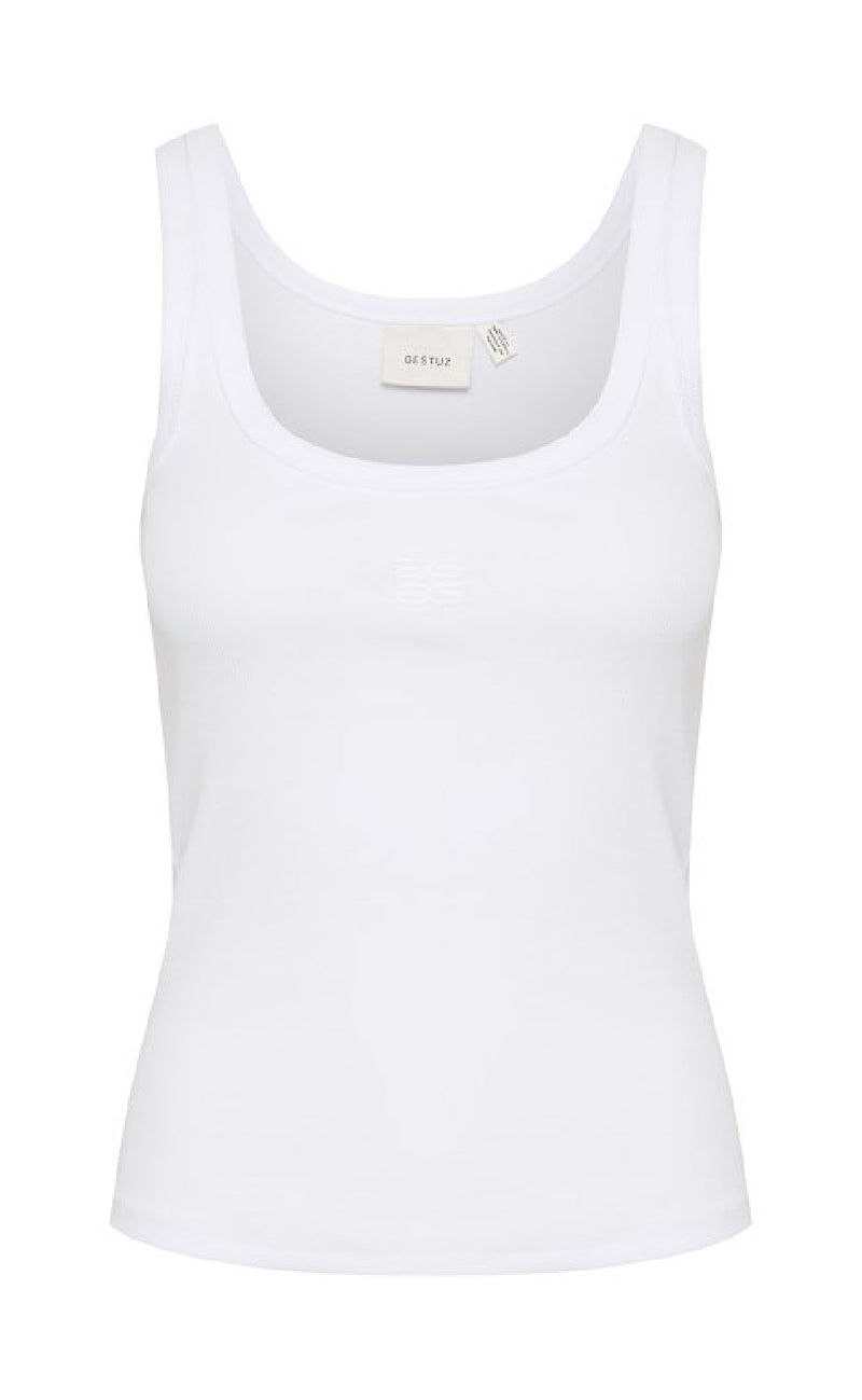 Gestuz Topp - Drew Logo 2.0 - Bright White
