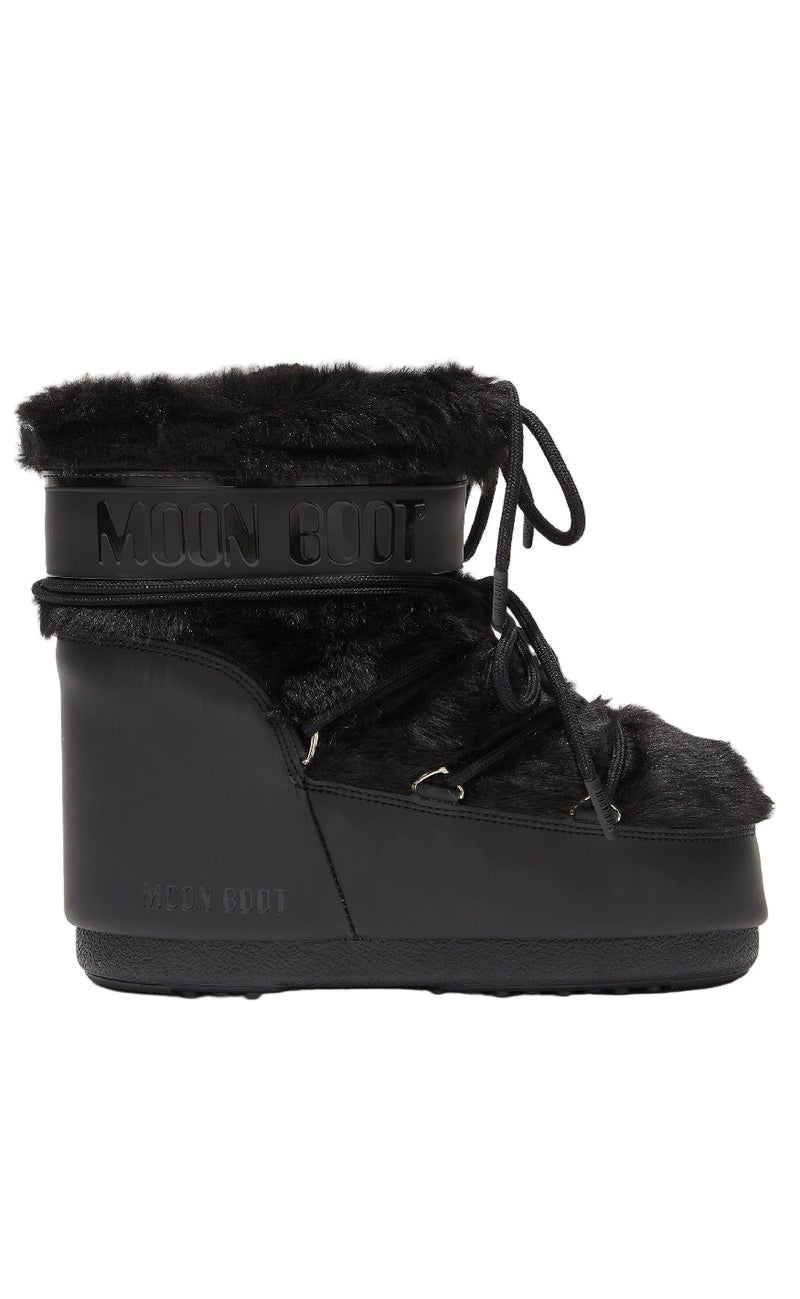 Moon Boot Støvler - Icon Low Faux Fur - Black