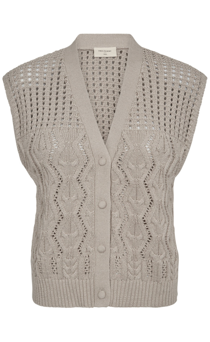 Freequent Vest - Limbo - Simply Taupe w. Gold