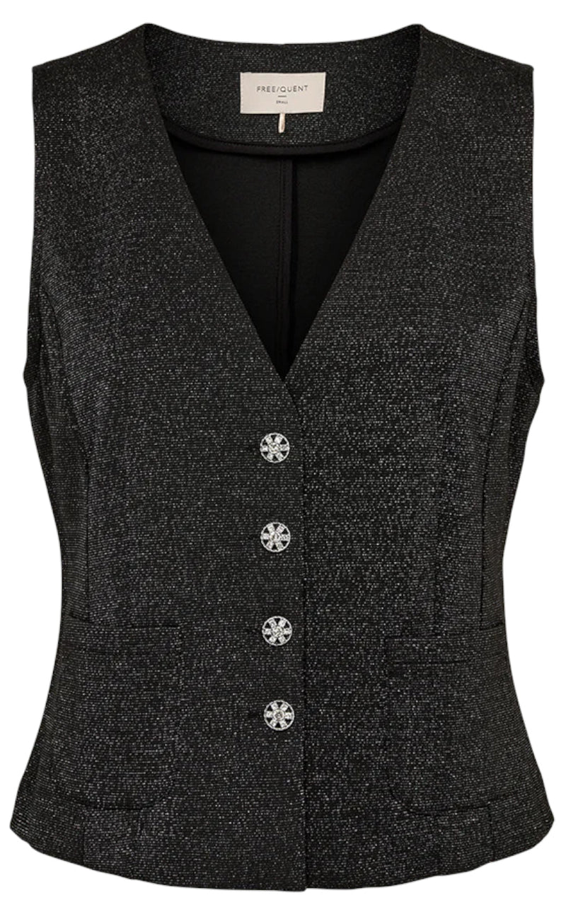 FreeQuent Vest - Nannilux - Black w. Silver